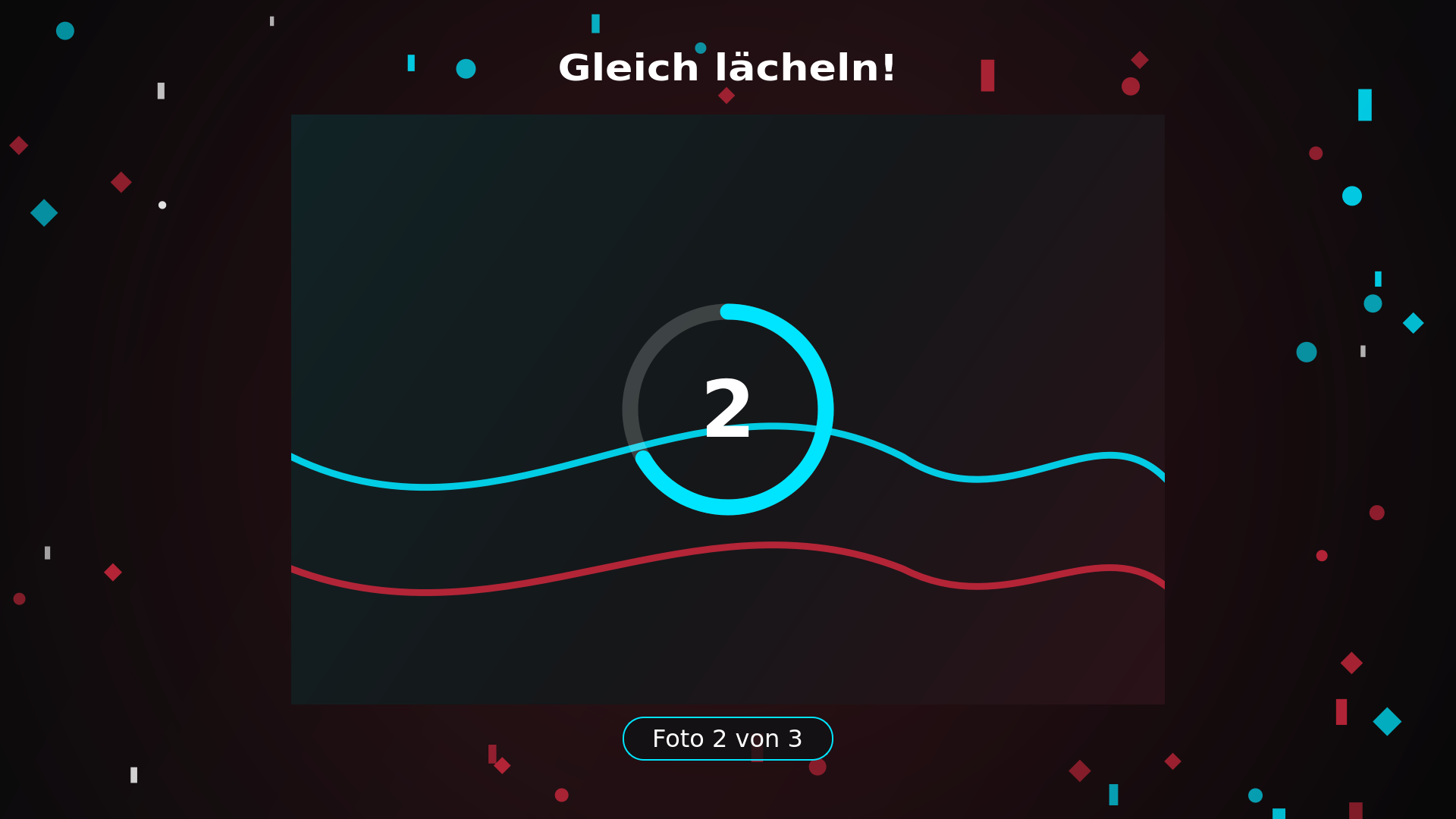Gestaltete Gastansicht mit rundem Countdown